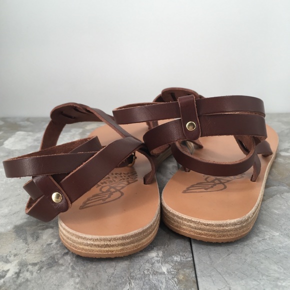 Ancient Greek Sandals ‘Estia’ Size 38 Brown Wrap - Picture 5 of 8